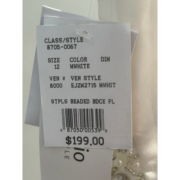 NWT Women's size 12 Beaded White Dress dbstudio Bridal - Picture 3 of 7